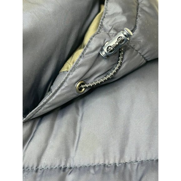 Tommy Hilfiger Men’s Puffer Jacket L Navy Blue Quilted Hooded Zip & Snaps Winter - Picture 8 of 16